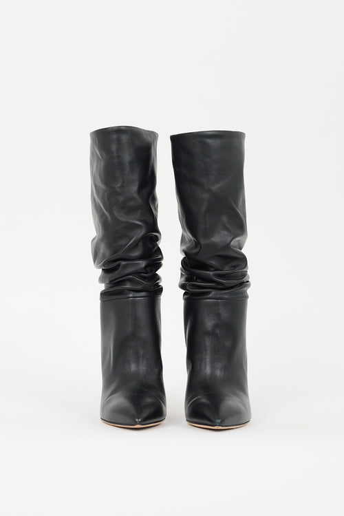 Paris Texas Black Leather Slouchy Boot