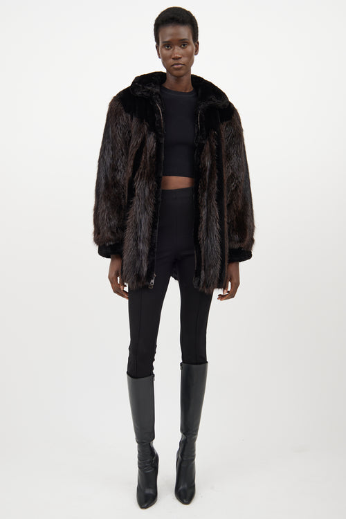 VSP Archive Black 
Brown Fur Jacket