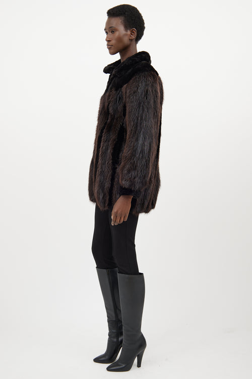 VSP Archive Black 
Brown Fur Jacket