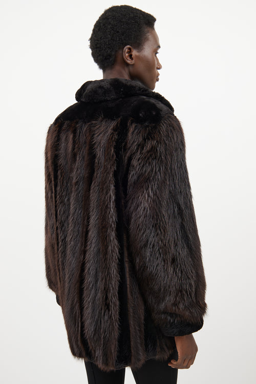 VSP Archive Black 
Brown Fur Jacket