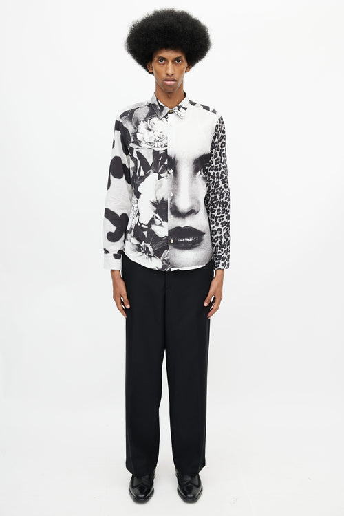 Paul Smith Black 
White Print Shirt