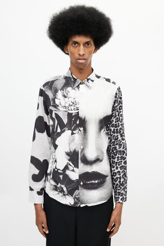 Paul Smith Black 
White Print Shirt