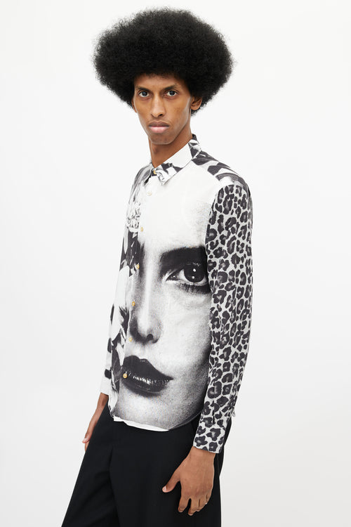 Paul Smith Black 
White Print Shirt