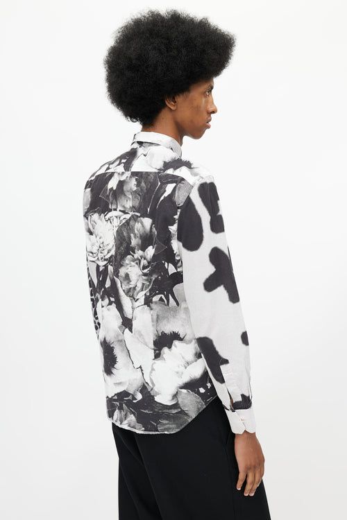 Paul Smith Black 
White Print Shirt