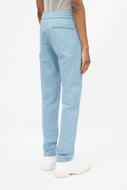 Paul Smith Blue Elasticized Straight Leg Trouser