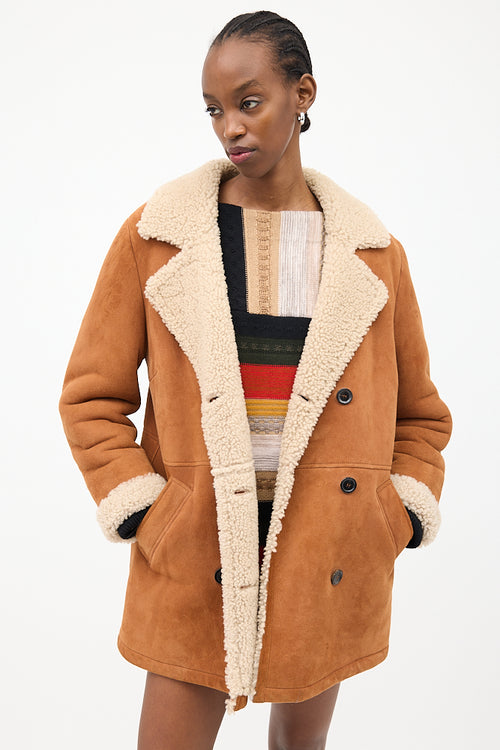 Paul 
Joe Brown Suede Sherpa Lined Coat