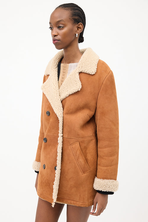 Paul 
Joe Brown Suede Sherpa Lined Coat