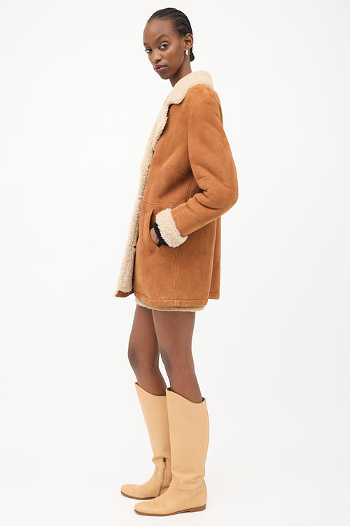 Paul 
Joe Brown Suede Sherpa Lined Coat