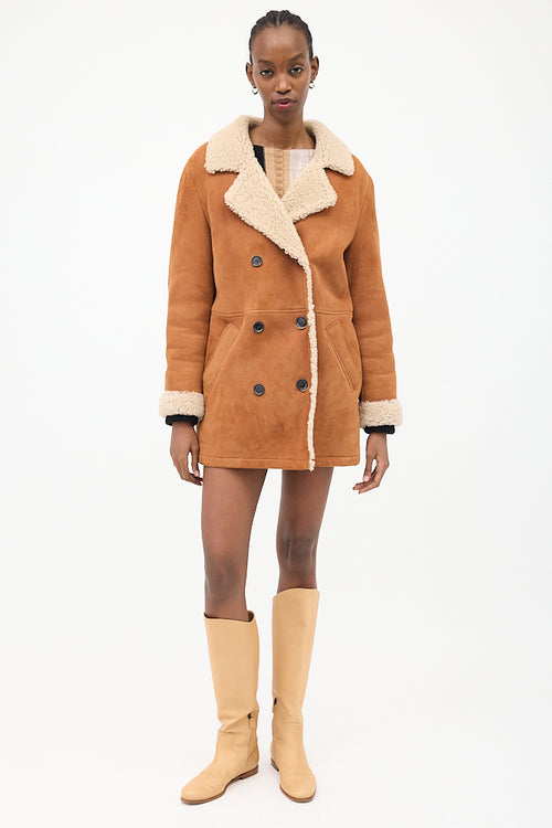 Paul 
Joe Brown Suede Sherpa Lined Coat