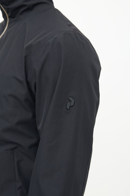 Peak Performance Black Nylon Hipe Shell Jacket