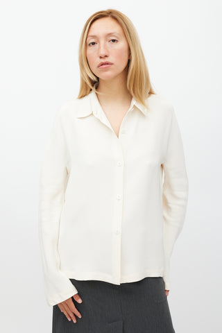 Peter Cohen Cream 
Gold Silk Shirt