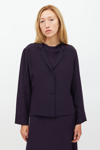 Peter Cohen Purple Silk Blazer