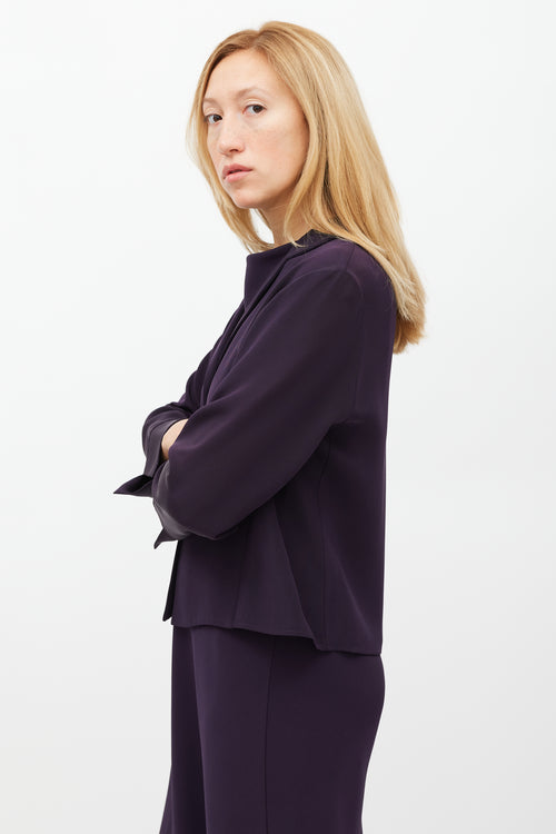 Peter Cohen Purple Silk Blazer