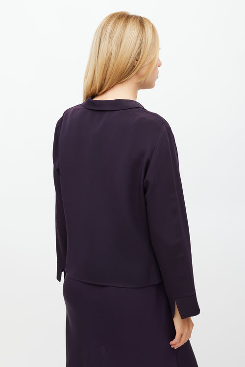 Peter Cohen Purple Silk Blazer