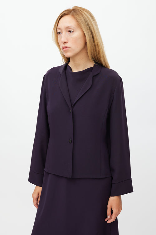 Peter Cohen Purple Silk Blazer