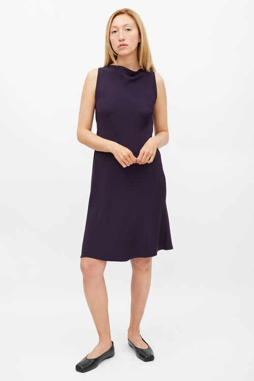 Peter Cohen Purple Silk Dress