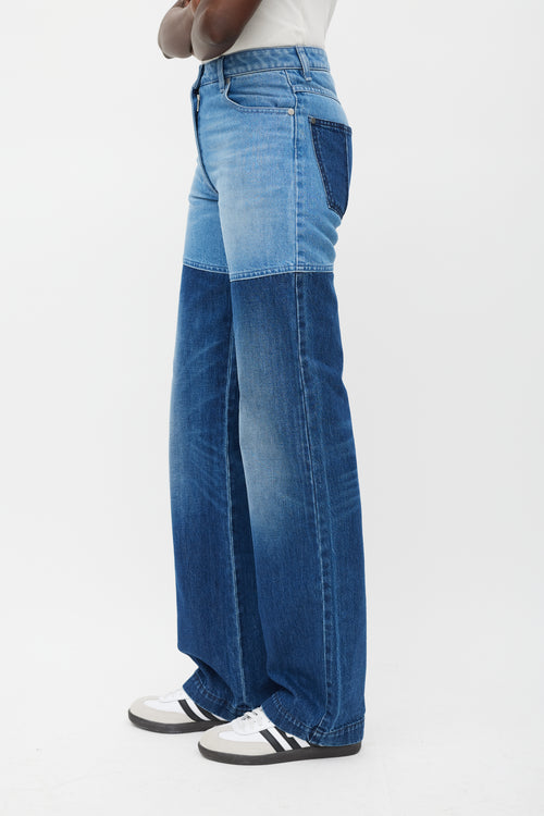 Peter Do Blue Two Tone Jeans