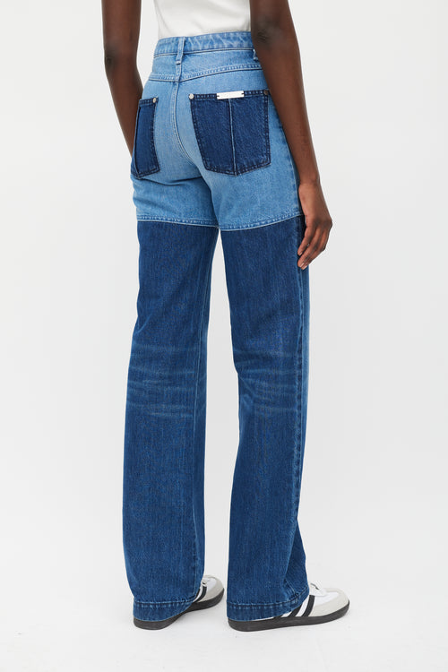 Peter Do Blue Two Tone Jeans