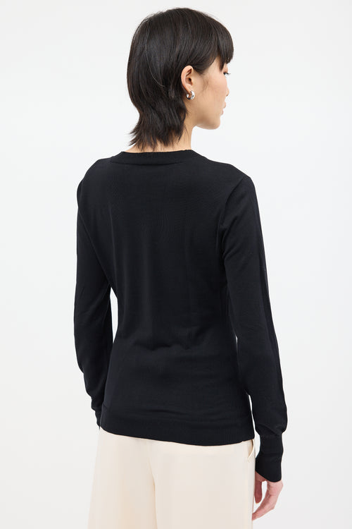 Peter Do SS 2022 Black Silk Blend Knit Sweater