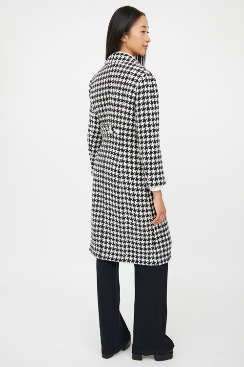 Petite Studio Black 
White Houndstooth Coat