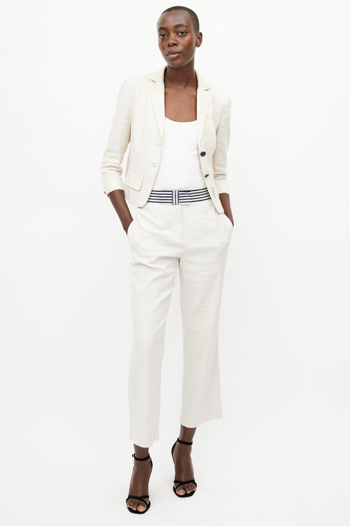 Philosophy Beige Linen Pant Suit