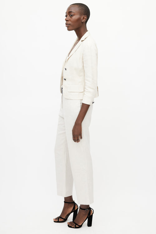 Philosophy Beige Linen Pant Suit