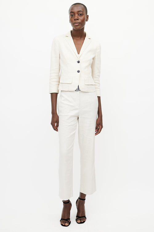 Philosophy Beige Linen Pant Suit