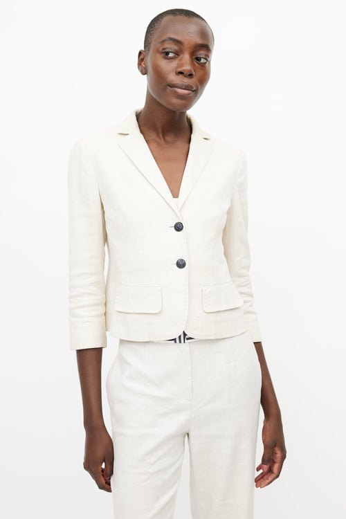 Philosophy Beige Linen Pant Suit