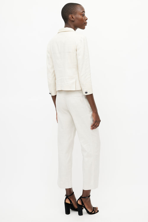 Philosophy Beige Linen Pant Suit