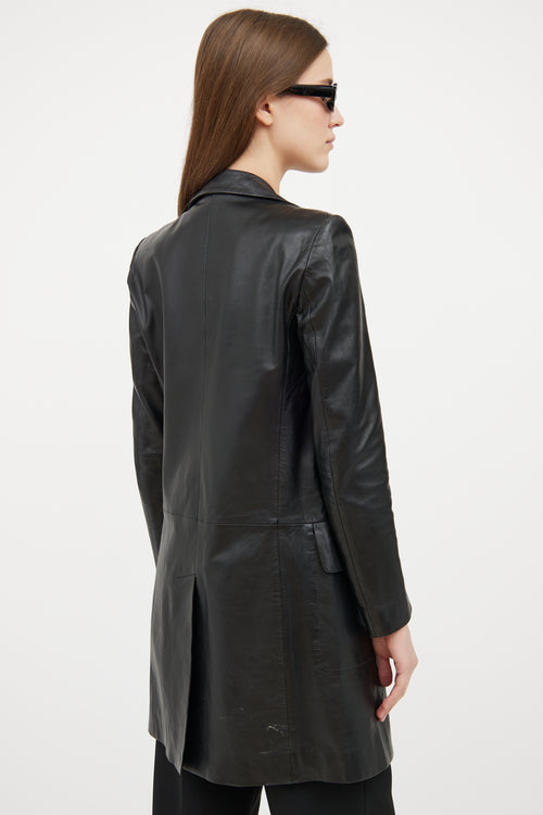 Philosophy Black Leather Coat