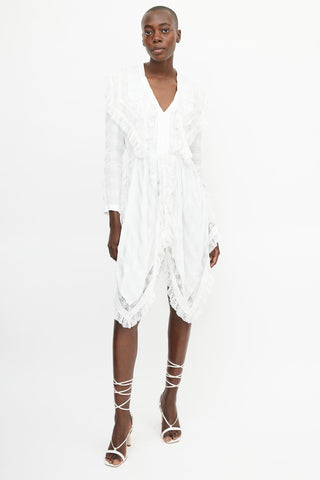 Philosophy White Lace Stripe Dress