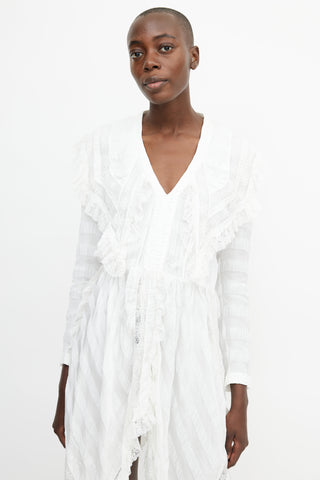 Philosophy White Lace Stripe Dress