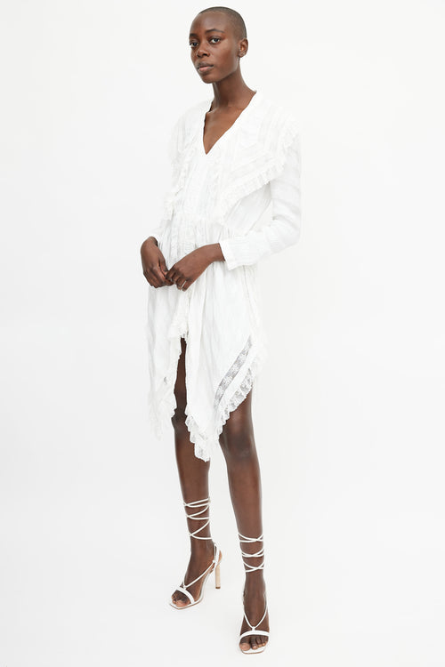 Philosophy White Lace Stripe Dress