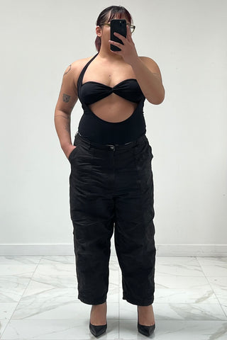 Black Baes Halter Bodysuit