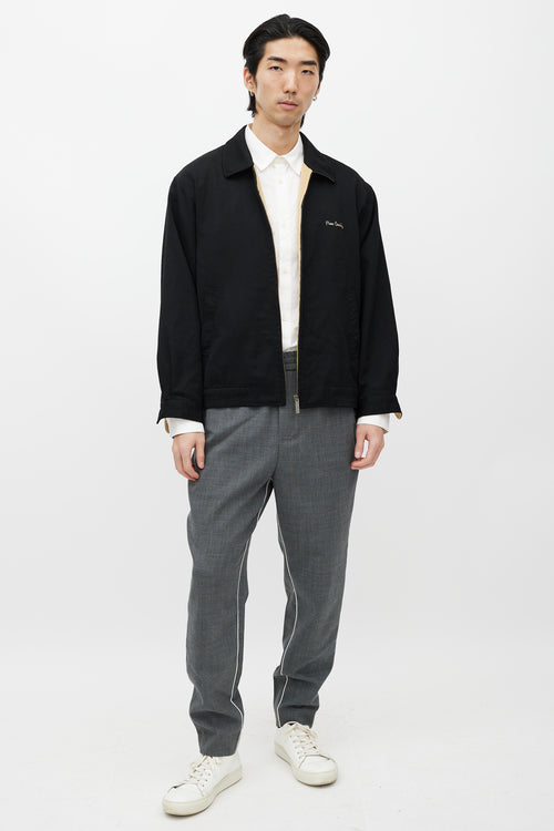 Pierre Cardin Black Zip Up Coach Jacket