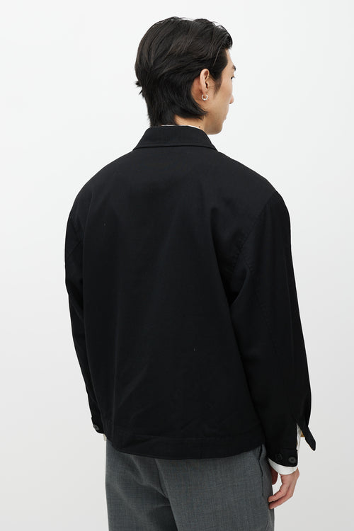 Pierre Cardin Black Zip Up Coach Jacket