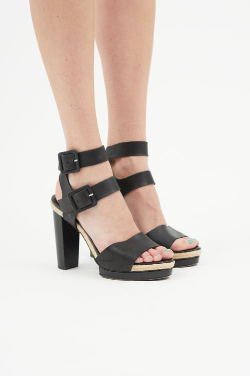 Pierre Hardy Black Espadrille Buckle Heel