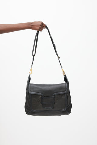 Pierre Hardy Black Leather Alpha Day Crossbody Bag