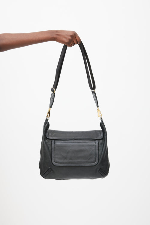 Pierre Hardy Black Leather Alpha Day Crossbody Bag