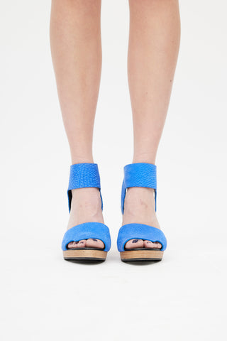 Pierre Hardy Blue Leather Sandal