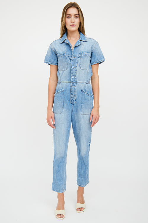 Pistola Blue Light Wash Denim Jumpsuit