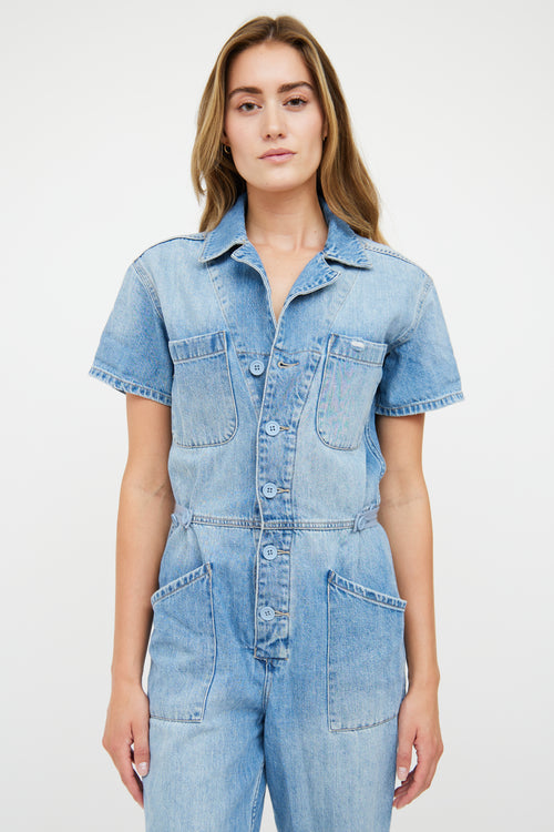 Pistola Blue Light Wash Denim Jumpsuit