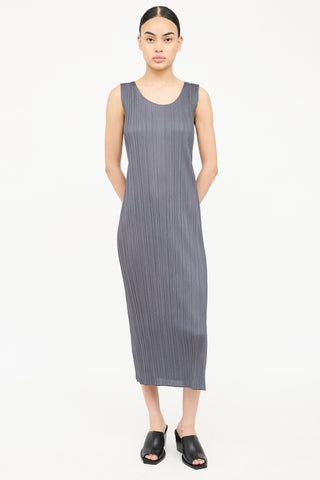 Pleats Please Issey Miyake Pleated Sleeveless Dress