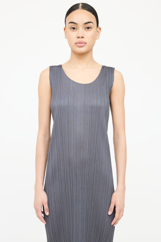 Pleats Please Issey Miyake Pleated Sleeveless Dress