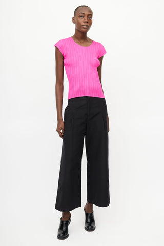 Pleats Please Issey Miyake Pink Pleated Top