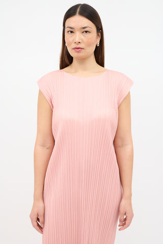 Pleated Shift Dress