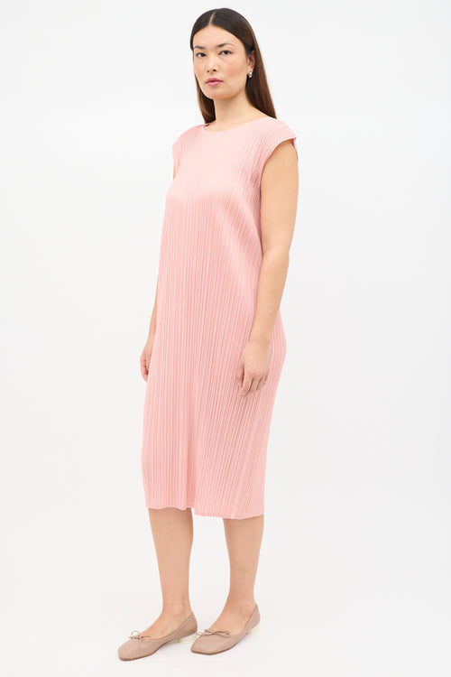 Pleated Shift Dress