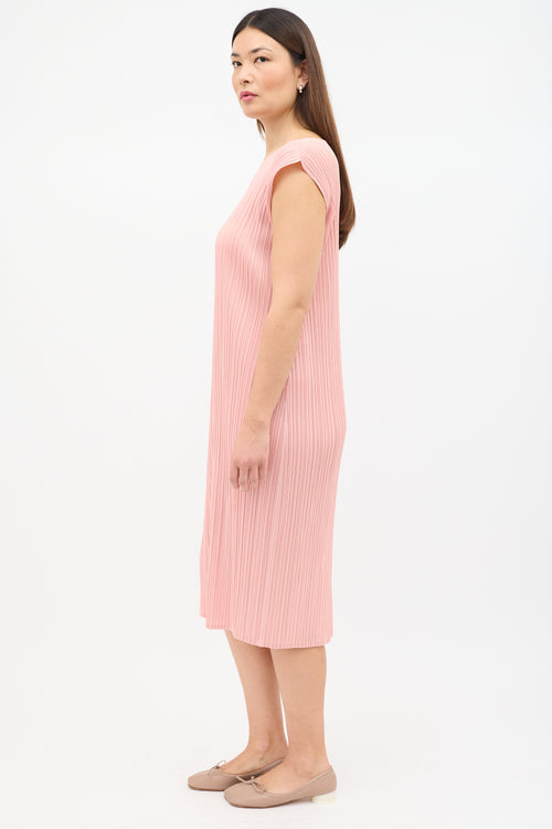 Pleated Shift Dress