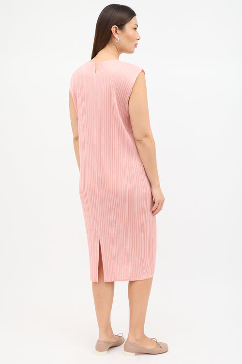 Pleated Shift Dress