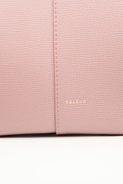 Polène Pink Leather Cyme Mini Tote